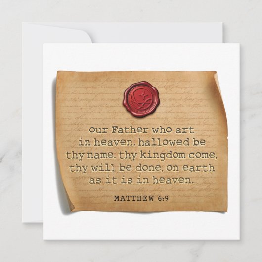 MATTHEW 6:9 - Personalized Notecard ノートカード (正面)