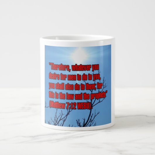 Matthew 7:12 WEBU Mug ジャンボコーヒーマグカップ (正面)