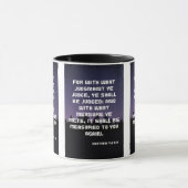 Matthew 7:2 KJVバイブルVerse Pic Two-Tone Mug マグカップ (中央)