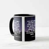 Matthew 7:2 KJVバイブルVerse Pic Two-Tone Mug マグカップ (正面左)