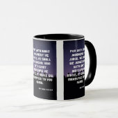 Matthew 7:2 KJVバイブルVerse Pic Two-Tone Mug マグカップ (正面右)