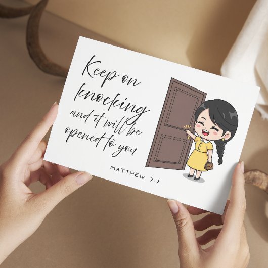 Matthew 7:7 Bible Scripture Jw Encouragement Card シーズンカード