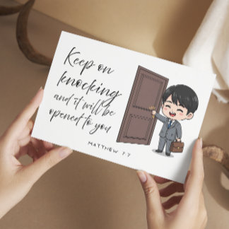 Matthew 7:7 Bible Scripture Jw Encouragement Card シーズンカード