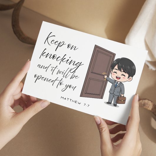Matthew 7:7 Bible Scripture Jw Encouragement Card シーズンカード