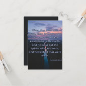 Matthew 8:16 KJV聖書聖なる書物、 経典Pic Greeting カード (正面/裏面インサイチュ)