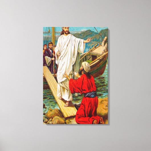 Matthew 8:28-34 Set Free from Demons Canvas キャンバスプリント (正面)