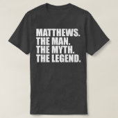 MatthewsMatthewsファミリー名Matthews姓Ma Tシャツ (デザイン正面)