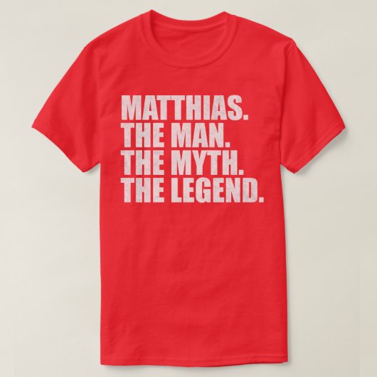 MatthiasMatthias名Matthias与え名 Tシャツ (デザイン正面)