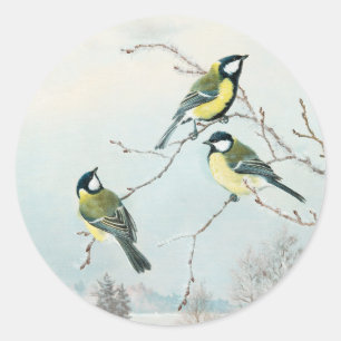 Matti Karppanenによる可愛い小鳥Birds Art ラウンドシール