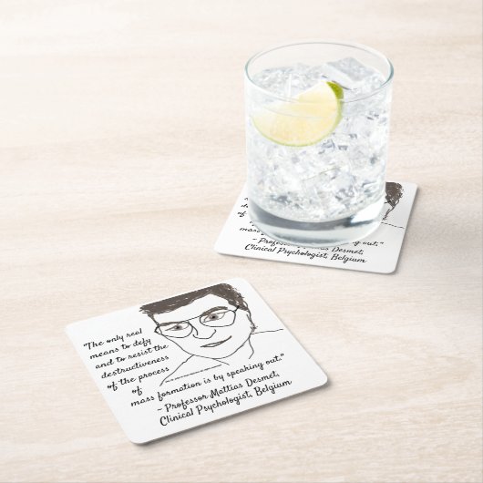Mattias Desmet Widsom Coasters by RoseWrites  スクエアペーパーコースター (インサイチュ)