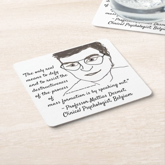 Mattias Desmet Widsom Coasters by RoseWrites  スクエアペーパーコースター (アングル)