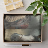 Mature Cowgirl With Horse in Field Decoupage 薄葉紙 (ギフト)