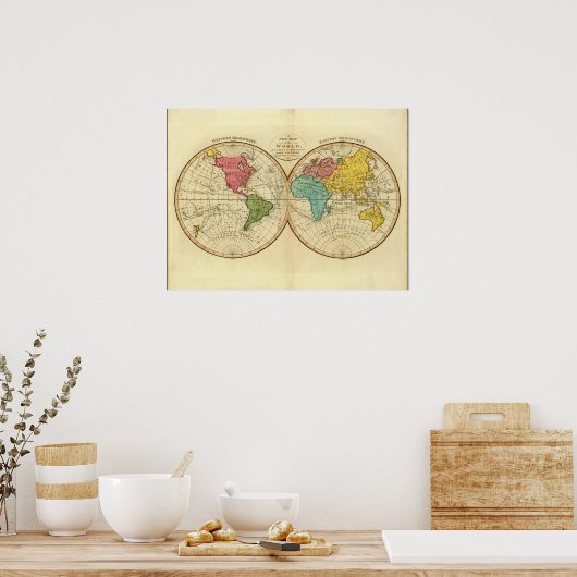 Mature World Map 7_Maps of Antiquity ポスター (キッチン)