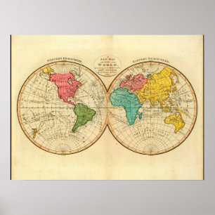 Mature World Map 7_Maps of Antiquity ポスター