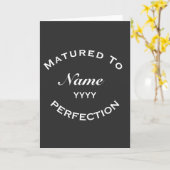 Matured To Perfection Custom Name & Year  カード (黄色い花)