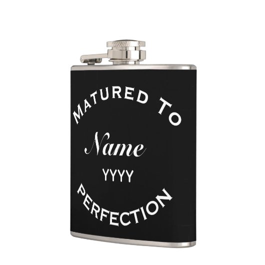 Matured To Perfection Personalised Birthday Gift フラスク (左)