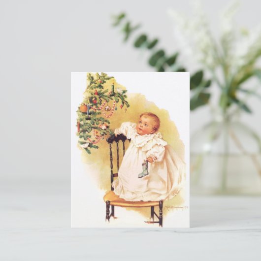 Maud Humphreyの少しクリスマスの女の子 シーズンポストカード (スタンド正面)