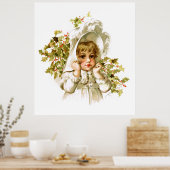 Maud Humphrey：オリーの秋の女の子 ポスター (キッチン)