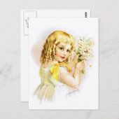 Maud Humphrey：夏の女の子(デイジー) ポストカード (正面/裏面)