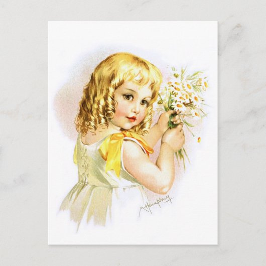 Maud Humphrey：夏の女の子(デイジー) ポストカード (正面)