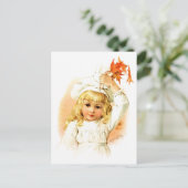 Maud Humphrey:紅葉の秋の女の子 ポストカード (スタンド正面)