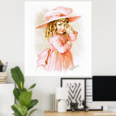 Maud Humphrey：雨の中の春の少女 ポスター (ホームオフィス)