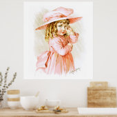 Maud Humphrey：雨の中の春の少女 ポスター (キッチン)