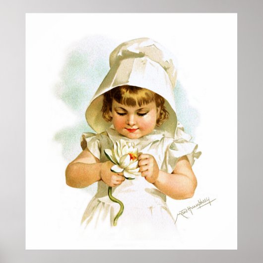 Maud Humphrey: Summer Girl with Water Lily ポスター (正面)