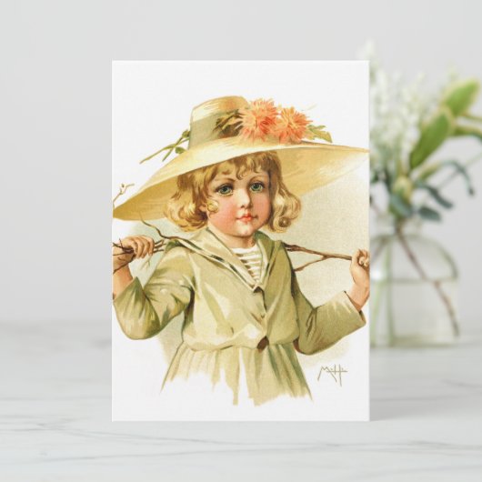 Maud Humphrey: Winter Girl with Branch (スタンド正面)