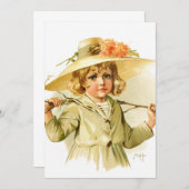 Maud Humphrey: Winter Girl with Branch (正面/裏面)