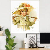 Maud Humphrey: Winter Girl with Branch ポスター (ホームオフィス)