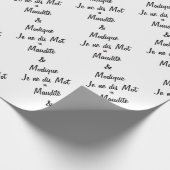 MAUDITE ET MODIQUE, JE NE DIS MOT - Jeux de mots ラッピングペーパー (角)