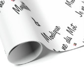 MAUDITE ET MODIQUE, JE NE DIS MOT - Jeux de mots ラッピングペーパー (ロールコーナー)