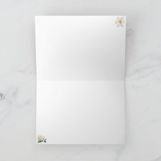 Maui Blush Plumeria Greeting Card カード (内部)