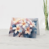 Maui Blush Plumeria Greeting Card カード (正面)