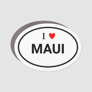 Maui Car Magnet 3.5インチx 2.5インチ カーマグネット