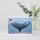 MAUI CHRISTMAS "MELE KALIKIMAKA" WHALE TAIL CARD シーズンポストカード (スタンド正面)