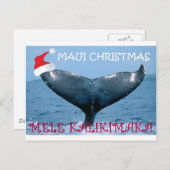 MAUI CHRISTMAS "MELE KALIKIMAKA" WHALE TAIL CARD シーズンポストカード (正面/裏面)