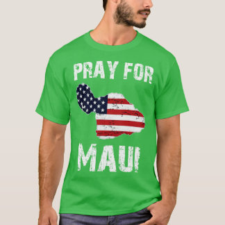 Maui Hawaii 祈 Wildflower Support America Fl向け Tシャツ