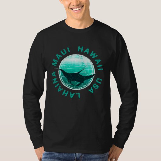 Maui Hawaii DIVING Lahaina Manta Tシャツ (正面)