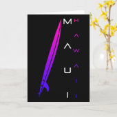 Maui Hawaii - Surfing - Beach - Stylish Maui _1 カード (黄色い花)