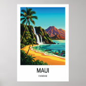 Maui, Hawaii Travel Poster ポスター (正面)