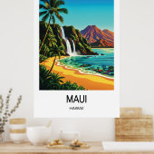 Maui, Hawaii Travel Poster ポスター (キッチン)