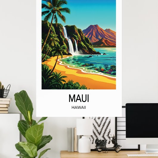 Maui, Hawaii Travel Poster ポスター (ホームオフィス)