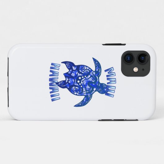 Maui Hawaii Vacation Tribal Turtle Case-Mate iPhoneケース (裏面(横))