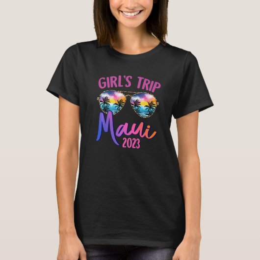 Maui Hawaiian 2023 Girls Trip Sunglasses Summer Gi Tシャツ (正面)