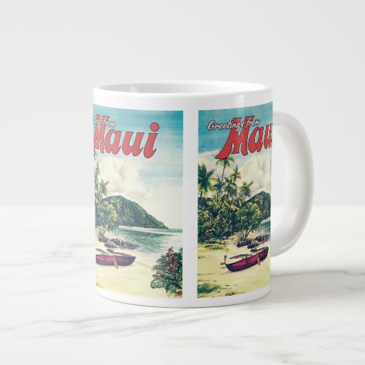 Maui, HawayJumbo Coffee Mugのご挨拶   をお送りします ジャンボコーヒーマグカップ (正面右)