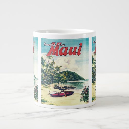 Maui, HawayJumbo Coffee Mugのご挨拶   をお送りします ジャンボコーヒーマグカップ (正面)