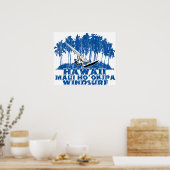 Maui Ho'okipa windsurfing ポスター (キッチン)