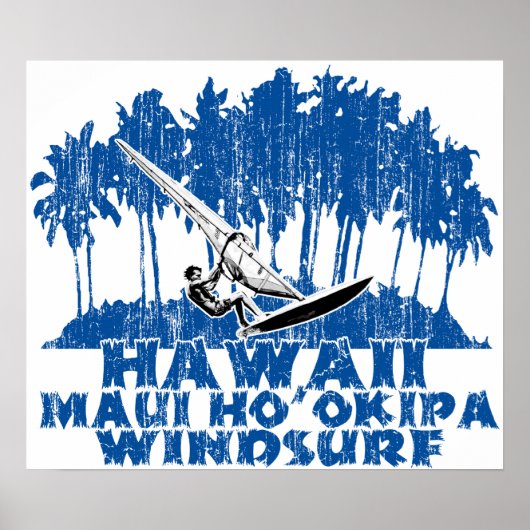 Maui Ho'okipa windsurfing ポスター (正面)